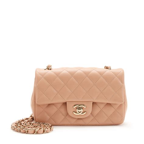 chanel mini rectangular beige